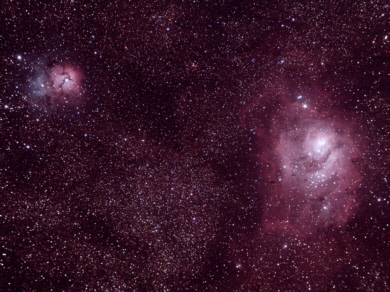 Trifid and Lagoon Nebula, M8 and M20